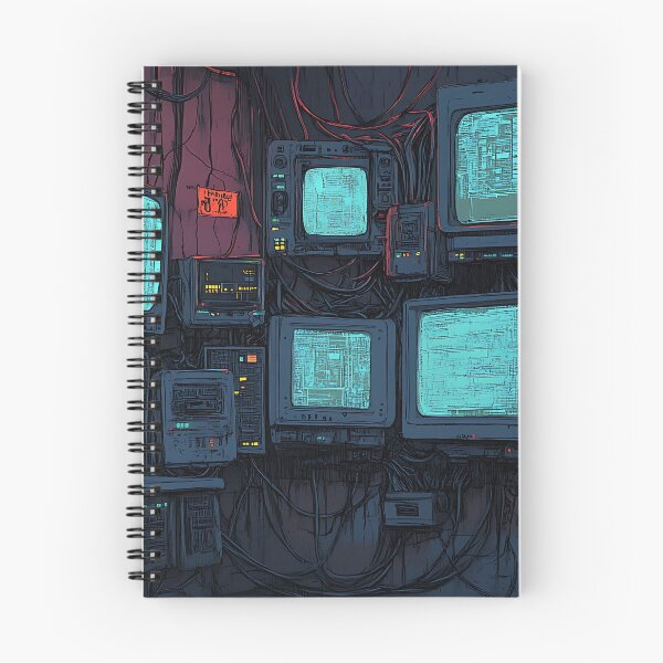Item preview, Cyberpunk Art: Hacker's Neon Den designed and sold by bapupa.