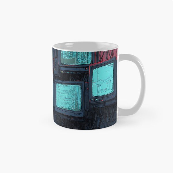 Item preview, Cyberpunk Art: Hacker's Neon Den designed and sold by bapupa.