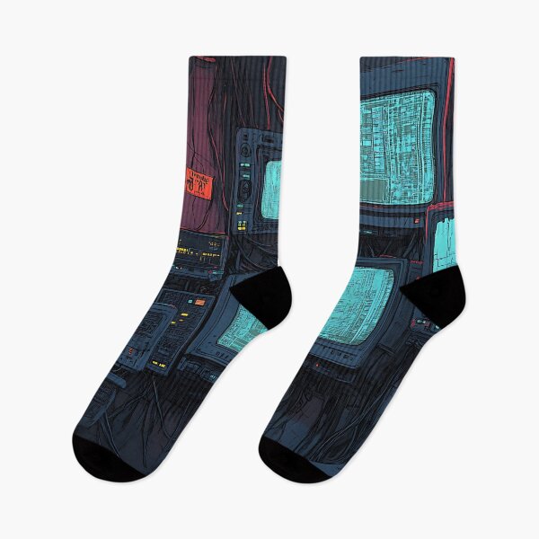 Item preview, Cyberpunk Art: Hacker's Neon Den designed and sold by bapupa.