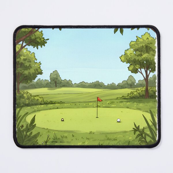 Item preview, Golf Spirit | Nature-Inspired Hand-Drawn Golf Course Art designed and sold by Simple_Lines2025.