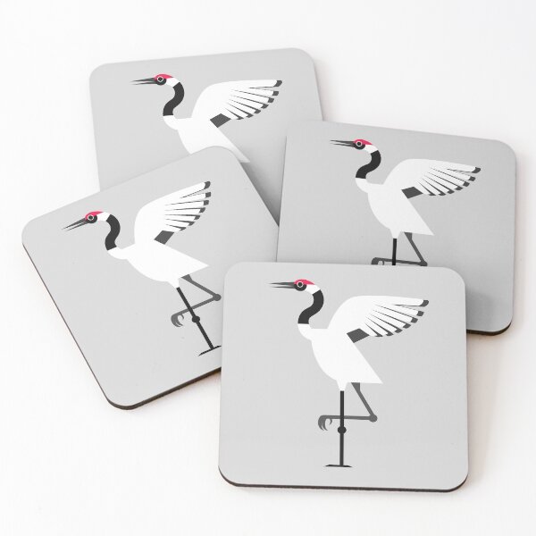 Item preview, Minimal Red-crowned Crane (Grus japonensis) designed and sold by Utter, Earth.