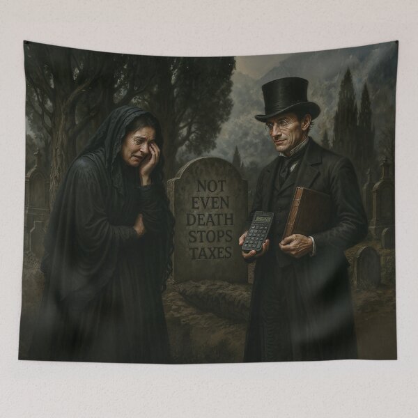 Item preview, Even when I'm dead, I won't stop paying taxes. designed and sold by Sartawsky.
