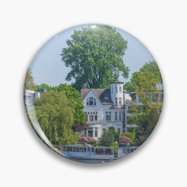 Item preview, Villas on the Outer Alster with Alster steamer in spring, Hamburg, Germany designed and sold by Torsten  Krüger.