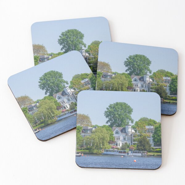Item preview, Villas on the Outer Alster with Alster steamer in spring, Hamburg, Germany designed and sold by Torsten  Krüger.