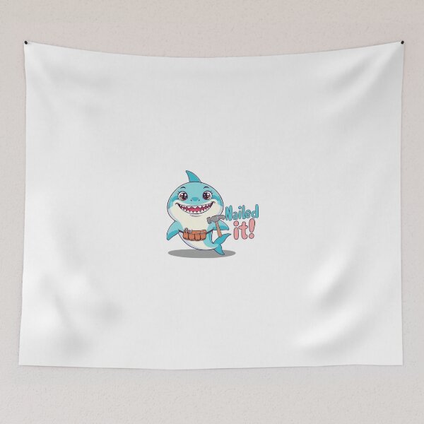 Item preview, Cute Hammerhead Shark with Tools – Funny "Nailed It!" Cartoon Pun Design designed and sold by AS94 Creative Designs.