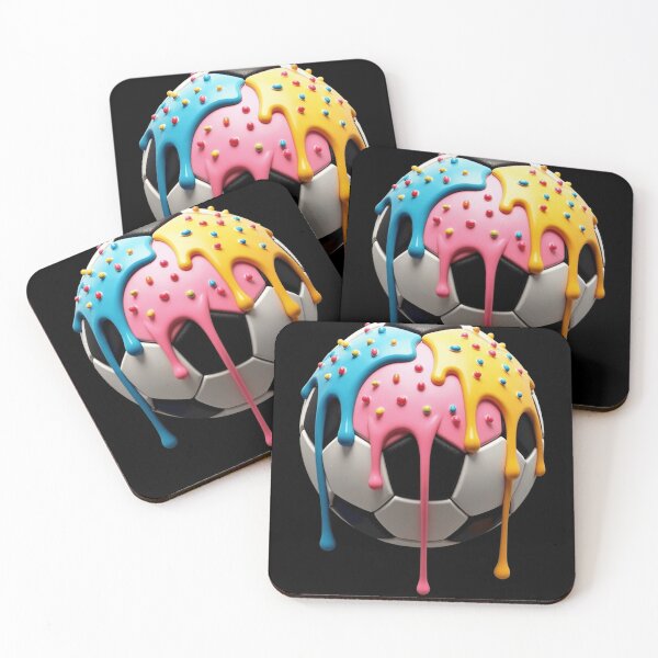 Item preview, Dripping Icing Soccer Ball – Sweet and Sporty Design designed and sold by haitrieuic96.