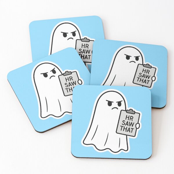 Item preview, “HR Saw That” – Judgy Ghost Sticker for Your Office Missteps designed and sold by WAUZ.
