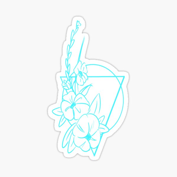 Geometric Floral Sticker