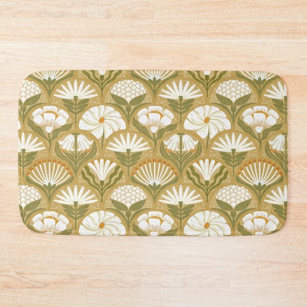 Item preview, Petal Imprints - Block Print Florals B-Sandy Brown designed and sold by Carina Parry Studios.