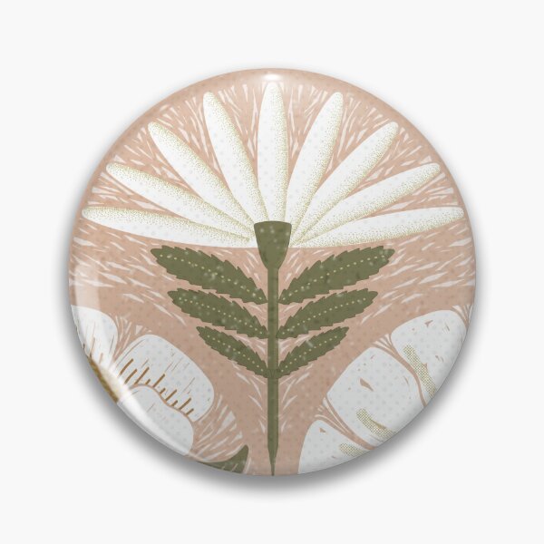 Item preview, Petal Imprints - Block Print Florals D-Cashmere designed and sold by Carina Parry Studios.