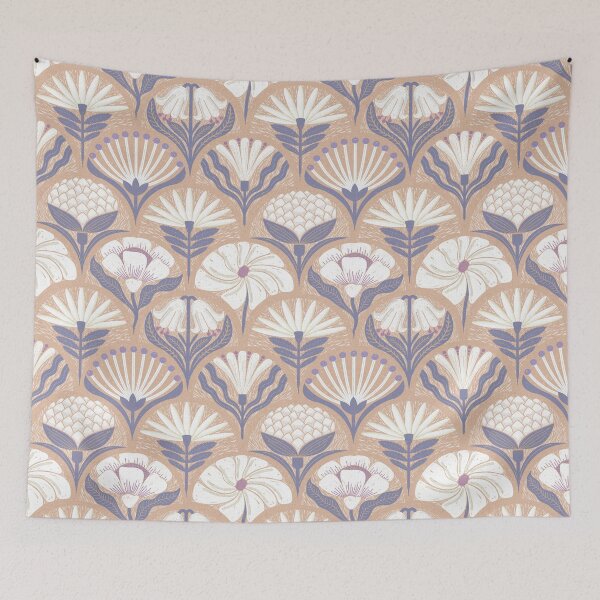 Item preview, Petal Imprints - Block Print Florals E-Vanilla designed and sold by Carina Parry Studios.