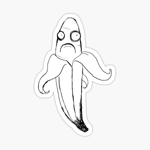 Stressed Banana Sticker