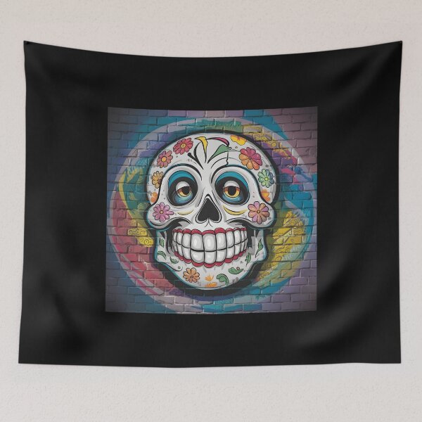 Item preview, Sugar Skull Floral Graffiti Street Art Men Women Girls Boys designed and sold by clothesy7.