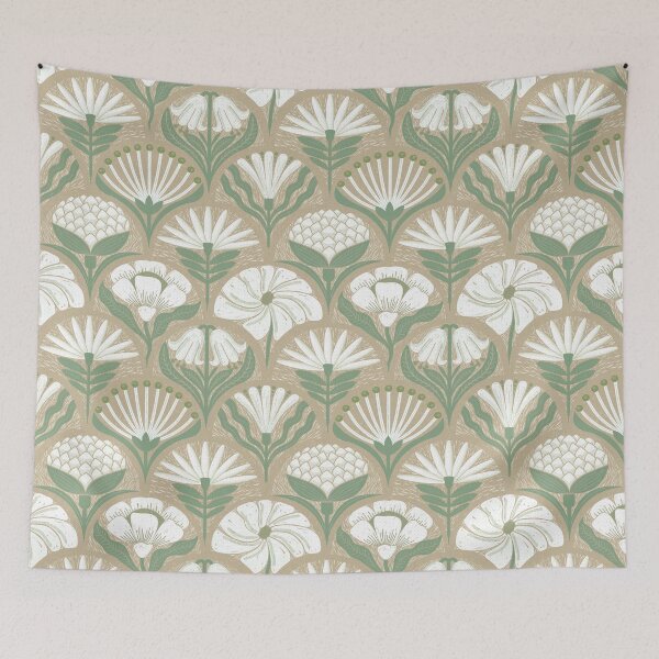 Item preview, Petal Imprints - Block Print Florals G-Rodeo Dust designed and sold by Carina Parry Studios.