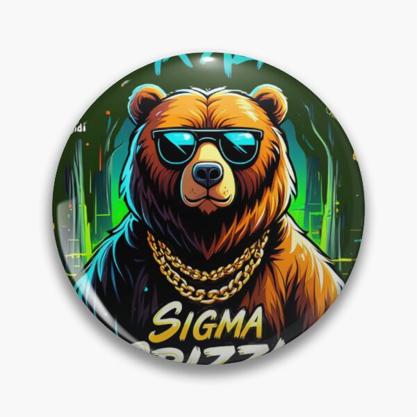 Item preview,  Bear Alpha Neon Sigma Grizzly designed and sold by BrightNook.