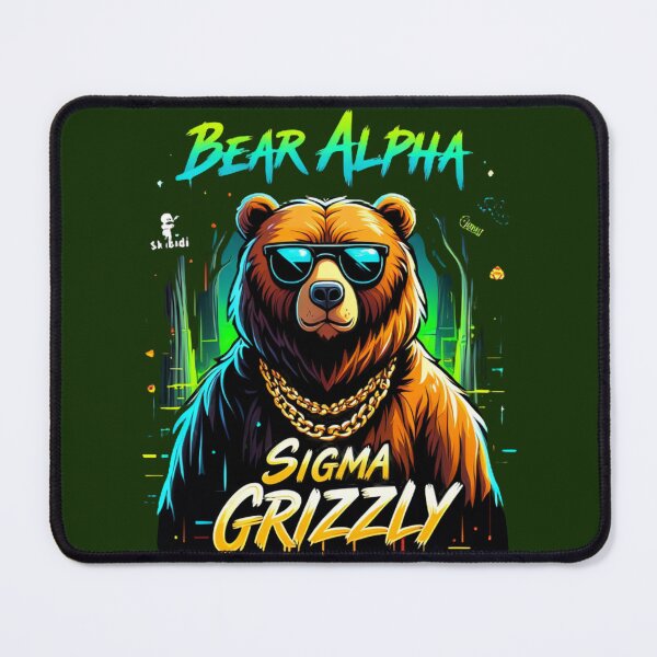 Item preview,  Bear Alpha Neon Sigma Grizzly designed and sold by BrightNook.