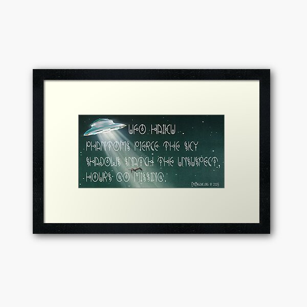 UFO Haiku Framed Art Print