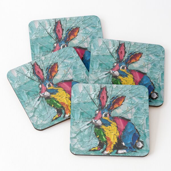 Item preview, An abstract painting that evokes a colorful rabbit designed and sold by SOUFIANE1991.