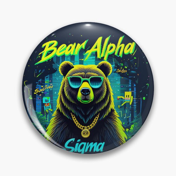 Item preview, Bear Alpha Neon Sigma Grizzly designed and sold by BrightNook.