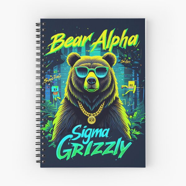 Item preview, Bear Alpha Neon Sigma Grizzly designed and sold by BrightNook.