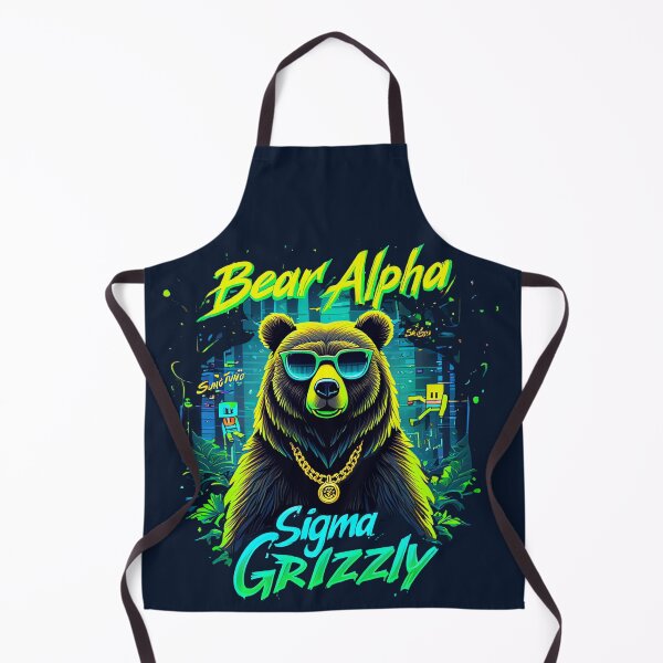 Item preview, Bear Alpha Neon Sigma Grizzly designed and sold by BrightNook.