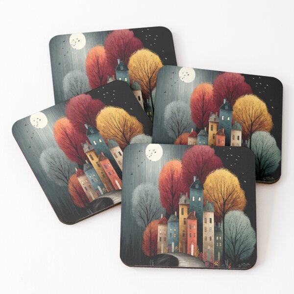 Item preview, Whimsical Hillside Village - Colorful Fairytale Houses designed and sold by Moss and Moon Studio.