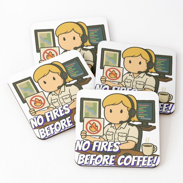 Item preview, No fires before coffee.. designed and sold by Flashover.