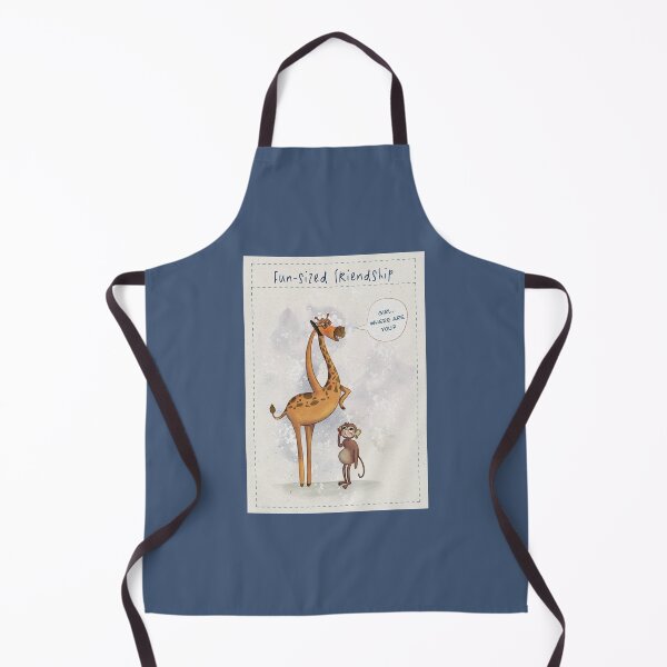 Item preview, Fun-sized friendship: Funny Giraffe and Monkey Illustration designed and sold by Blankcanvasbym.