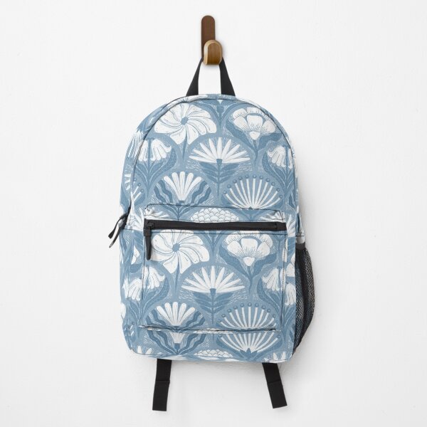 Item preview, Petal Imprints - Block Print Florals K-Glacier designed and sold by Carina Parry Studios.