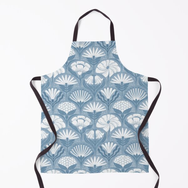 Item preview, Petal Imprints - Block Print Florals K-Glacier designed and sold by Carina Parry Studios.