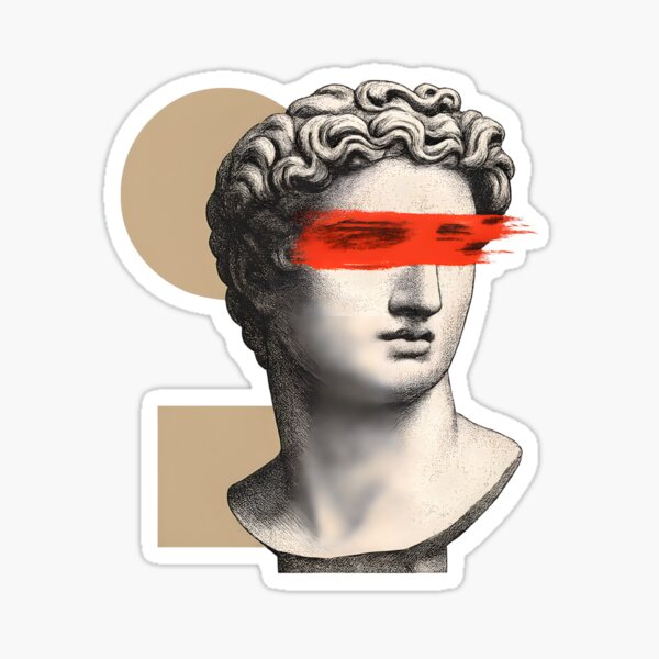 Item preview, Vintage drawing retro  style cool Greek Bust designed and sold by Shoot-The-Moon.