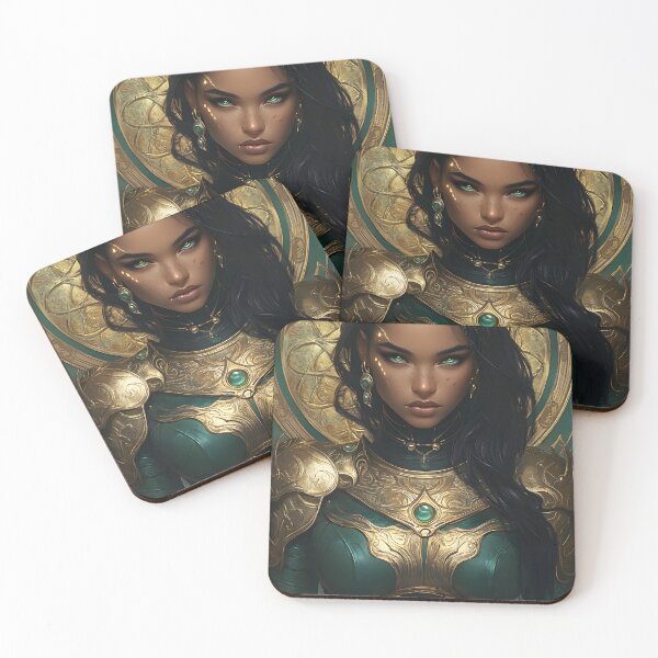 Item preview, Enchanting warrior in ornate armor with golden aura designed and sold by Artessie.