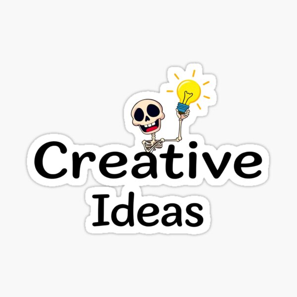 Item preview, Skeleton Holding Lightbulb - Creative Ideas Illustration designed and sold by Elzahra0.