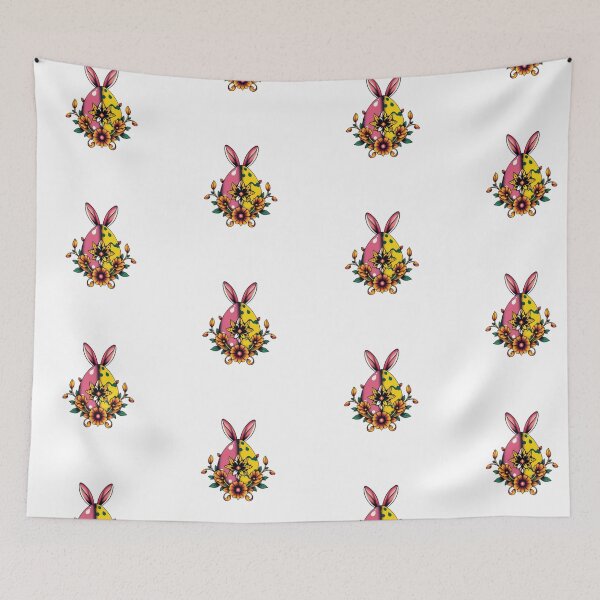 Item preview, Easter egg floral yellow ears,Happy Easter,Easter Day,easter illustration designed and sold by Expressions-Sel.
