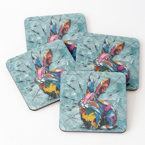 Item preview, An abstract painting that evokes a colorful rabbit designed and sold by SOUFIANE1991.