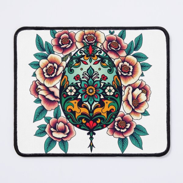 Item preview, Easter egg colored with flowers vintage,Happy Easter,Easter Day,easter illustration designed and sold by Expressions-Sel.