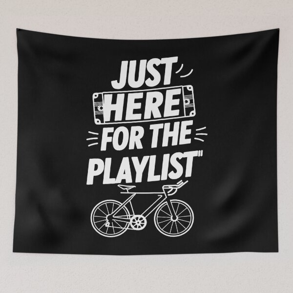 Item preview, Just Here For The Playlist Indoor Cycling designed and sold by DomTeesHaven.