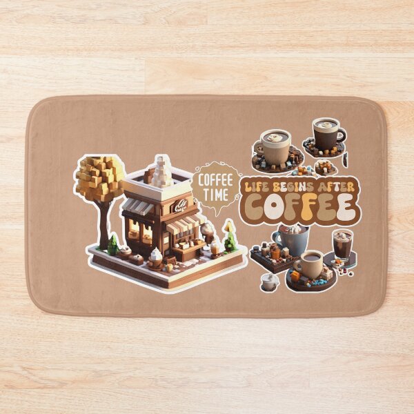 Item preview, AI-Inspired Coffee & Hot Chocolate in a Cozy City Cafe – Warm Brown, Beige & Cream Design designed and sold by Rainbow Paws Garden.