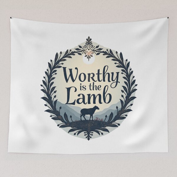 Item preview, Worthy is the Lamb – Revelation 5:12 Faith, Love, and New Beginnings – Happy Easter! designed and sold by ebocraft.