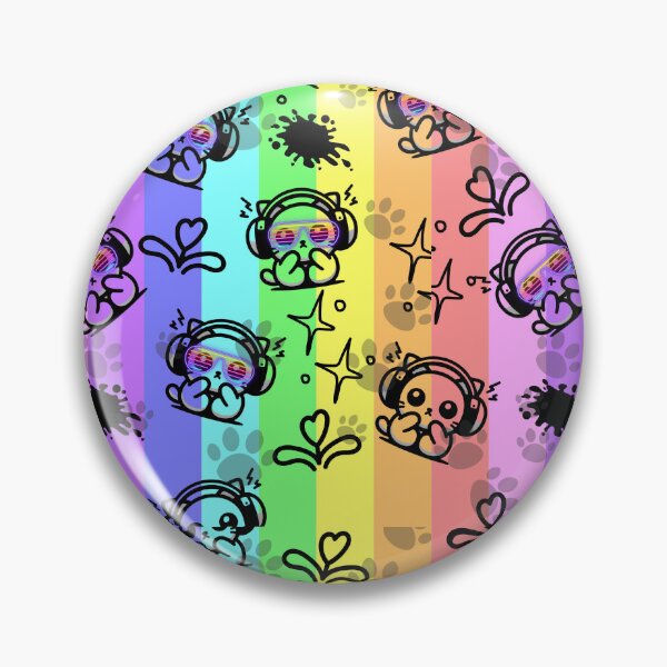 Item preview, Rainbow neurodiverse Cat Pattern designed and sold by Fr0mtheMachine.