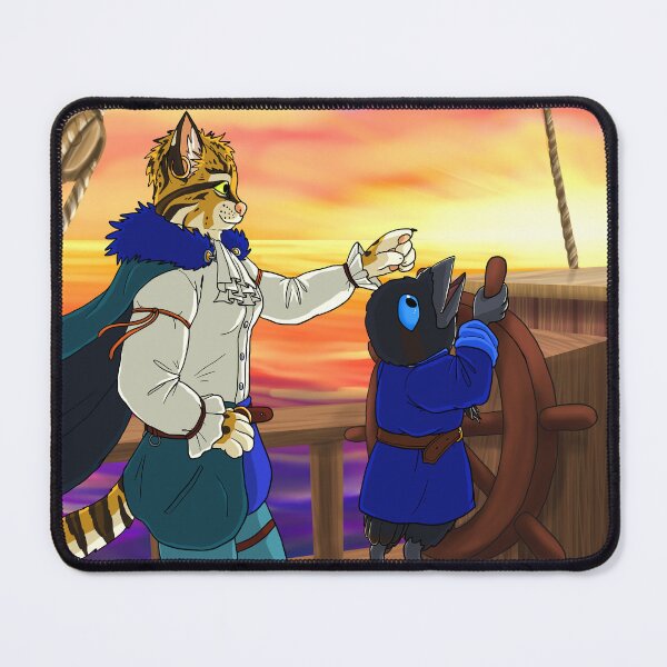 Item preview, Captain Yowl teaches Driftwood to steer the ship designed and sold by JeMiChi Art.