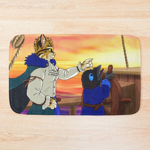 Item preview, Captain Yowl teaches Driftwood to steer the ship designed and sold by JeMiChi Art.