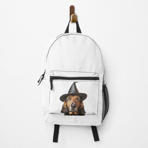 Artikelvorschau, Bloodhound Hund trägt Halloween Hexenhut entworfen und verkauft von LazyOwlStore.