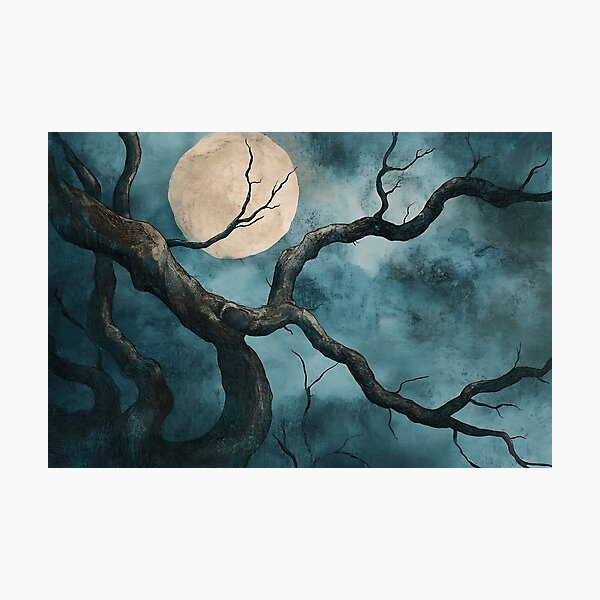 Item preview, Horror Art: Twisted Stormy Branches designed and sold by bapupa.