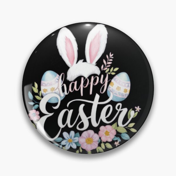 Item preview, funny easter Happy Easter with ears and flowers,Happy Easter,Easter Humor,Easter Day,funny easter design designed and sold by Expressions-Sel.
