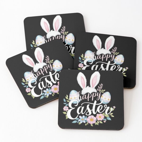 Item preview, funny easter Happy Easter with ears and flowers,Happy Easter,Easter Humor,Easter Day,funny easter design designed and sold by Expressions-Sel.