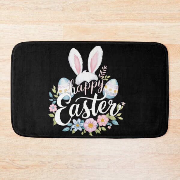 Item preview, funny easter Happy Easter with ears and flowers,Happy Easter,Easter Humor,Easter Day,funny easter design designed and sold by Expressions-Sel.