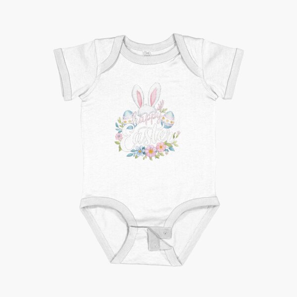 Item preview, funny easter Happy Easter with ears and flowers,Happy Easter,Easter Humor,Easter Day,funny easter design designed and sold by Expressions-Sel.