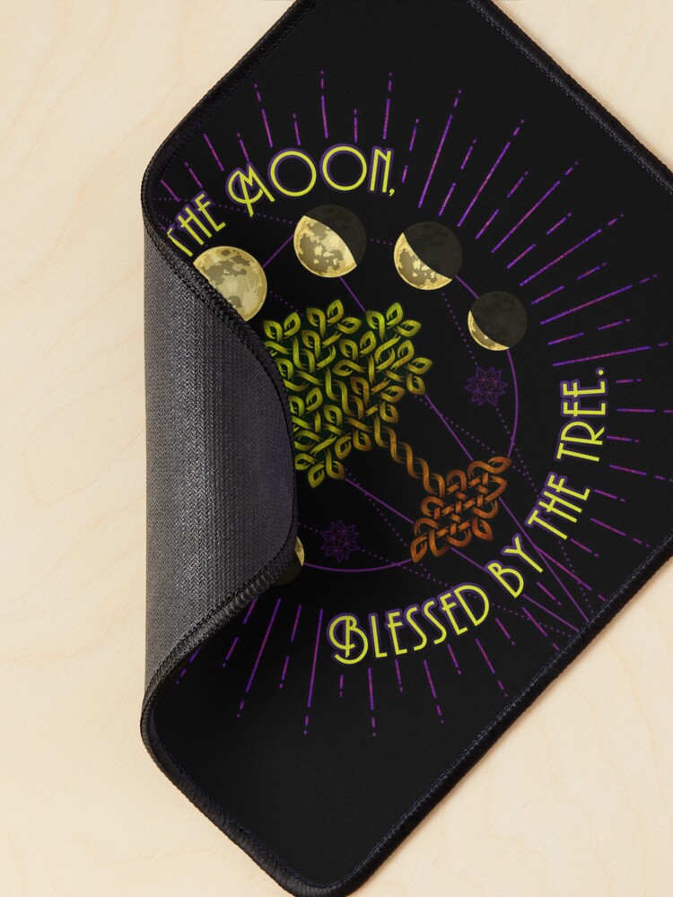 Thumbnail 2 of 5, Mouse Pad, Guided By The Moon, Blessed By The Tree designed and sold by hjalte81.