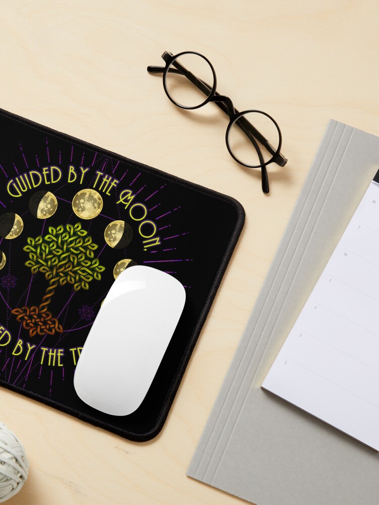 Thumbnail 3 of 5, Mouse Pad, Guided By The Moon, Blessed By The Tree designed and sold by hjalte81.
